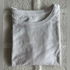 Alphalete white cropped tee